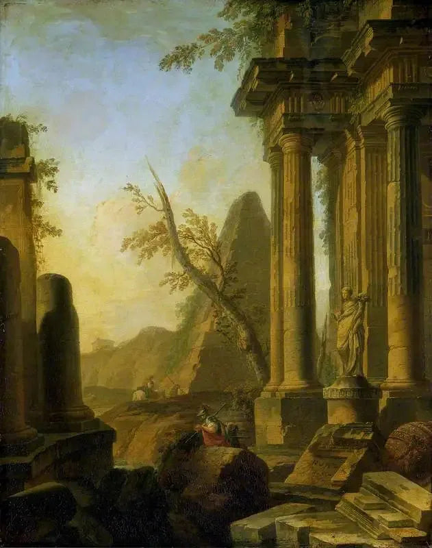 Klassiset rauniot sotilaiden kanssa - Giovanni Paolo Panini