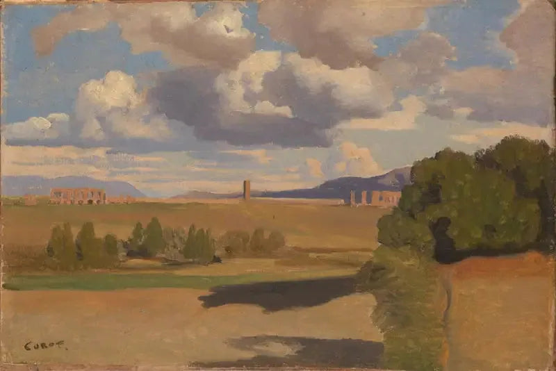 Romalaisen maaseudun rauniot, Claudien akvedukti kanssa - Jean-Baptiste Camille Corot