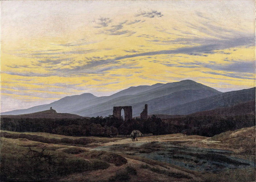 Eldenan luostarin rauniot Jättiläisten vuoristossa - Caspar David Friedrich