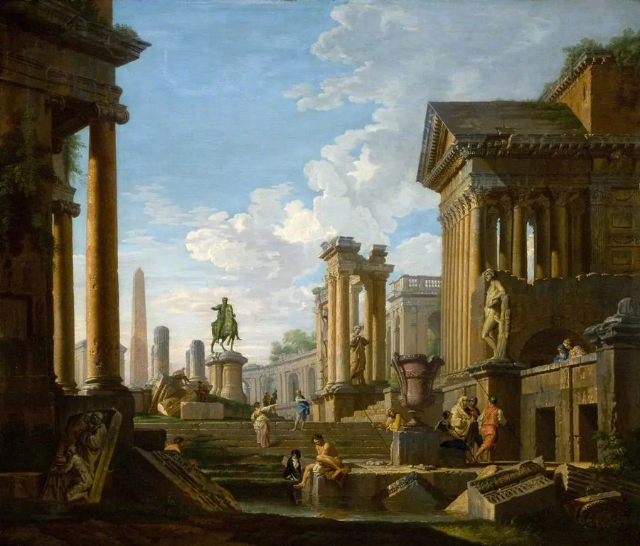 Roomalaiset rauniot ja figuurit - Giovanni Paolo Panini