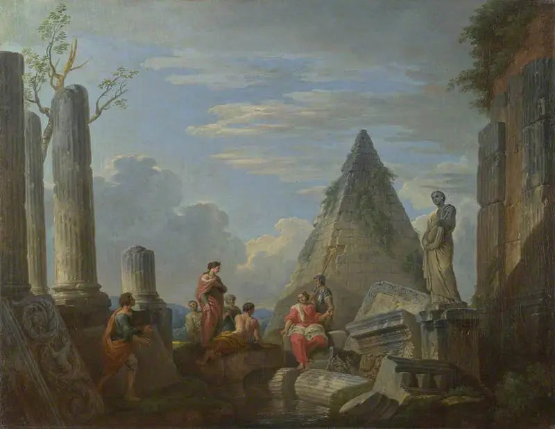 Roomalaiset rauniot figuurien kanssa - Giovanni Paolo Panini
