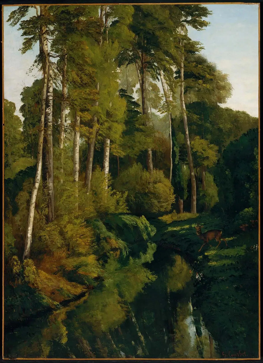 Joki metsässä - Gustave Courbet