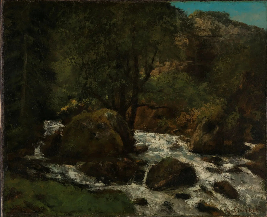 Metsän puro, Jura - Gustave Courbet