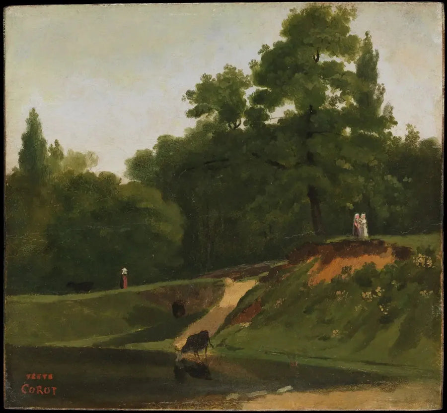 Korpijoki lähellä Corotin omistusta, Ville d'Avray - Jean-Baptiste Camille Corot