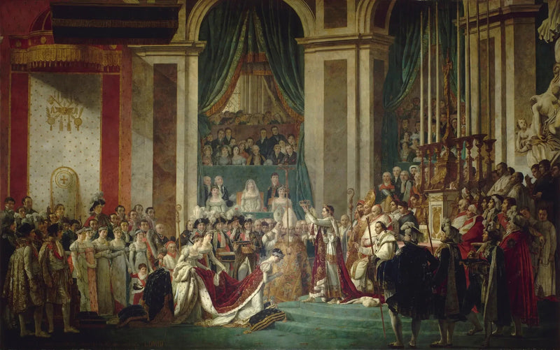 Keisari Napoleon I:n pyhittäminen ja keisarinna Joséphinen kruunaus - Jacques-Louis David