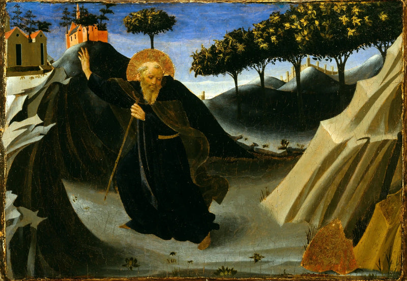 Pyhä Antoine Abbé välttää kultainen messu - Fra Angelico