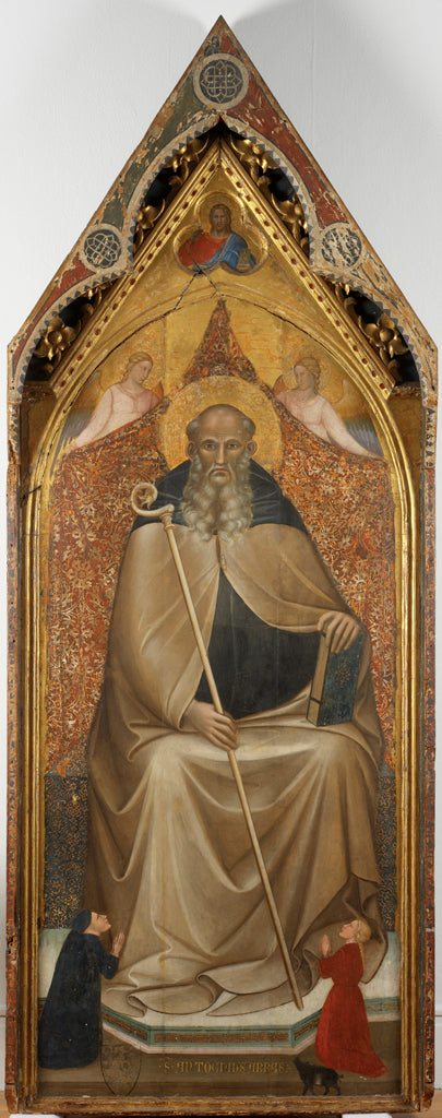 Pyhä Antoine, abbedi intronisoitu - Spinello Aretino