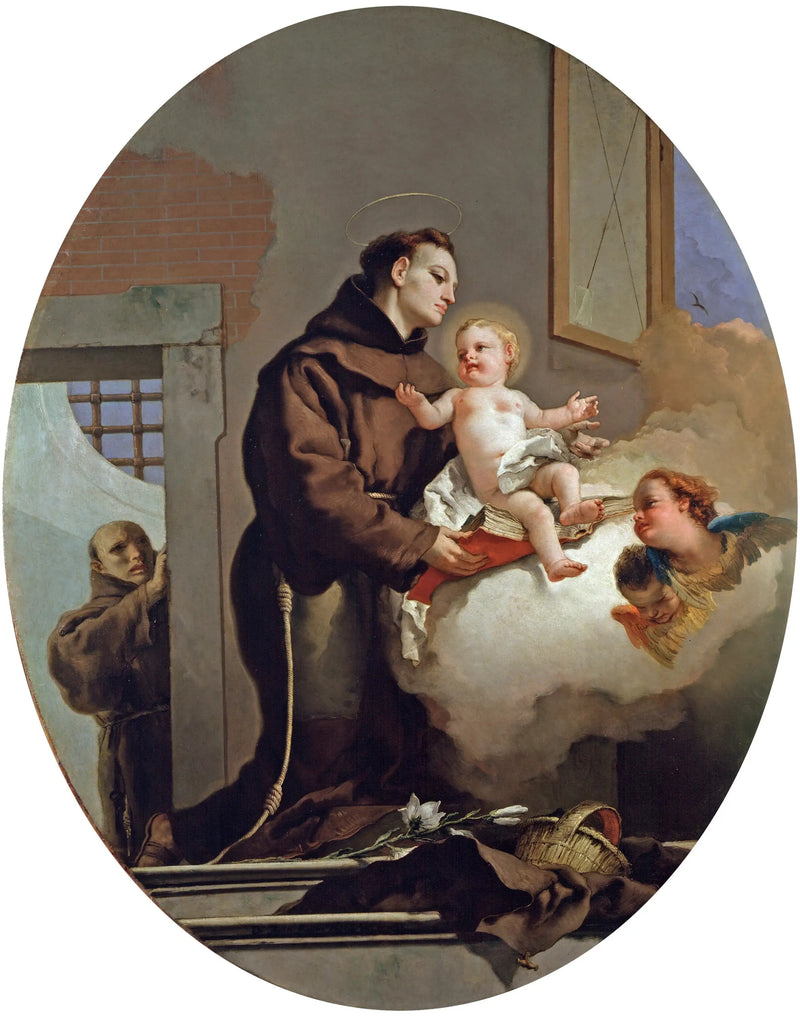Pyhä Antonius Padovalainen ja Jeesus-lapsi - Giovanni Battista Tiepolo
