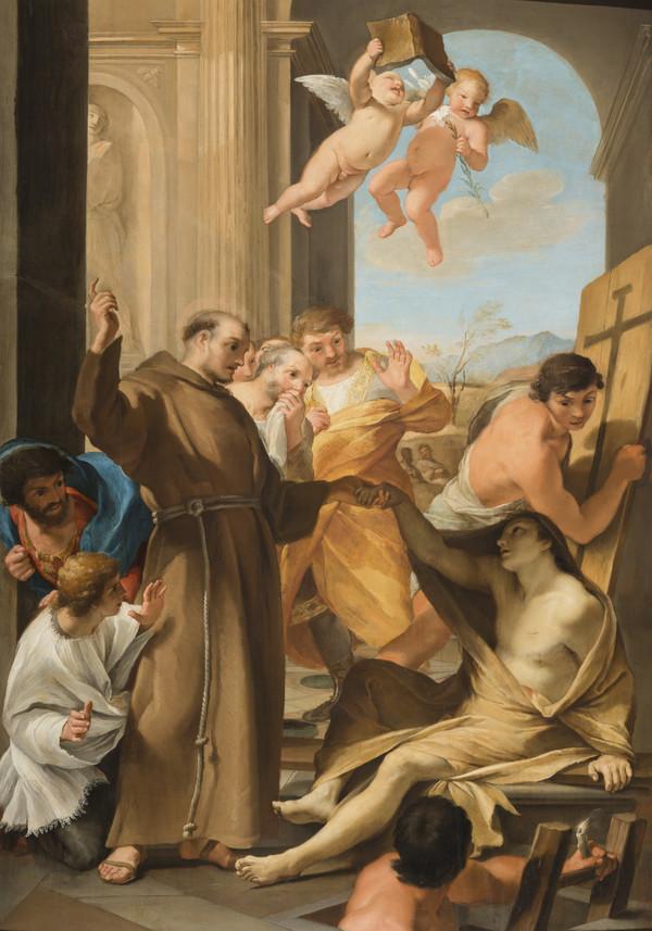 Saint Antoine l'Abbé herättämässä kuolleen - Andrea Sacchi