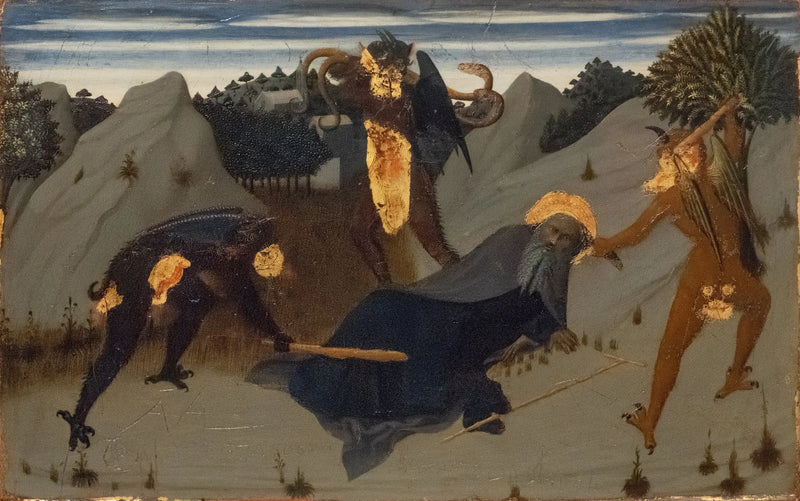 Pyhän Antoinea demonien vainossa - Stefano di Giovanni (Sassetta)