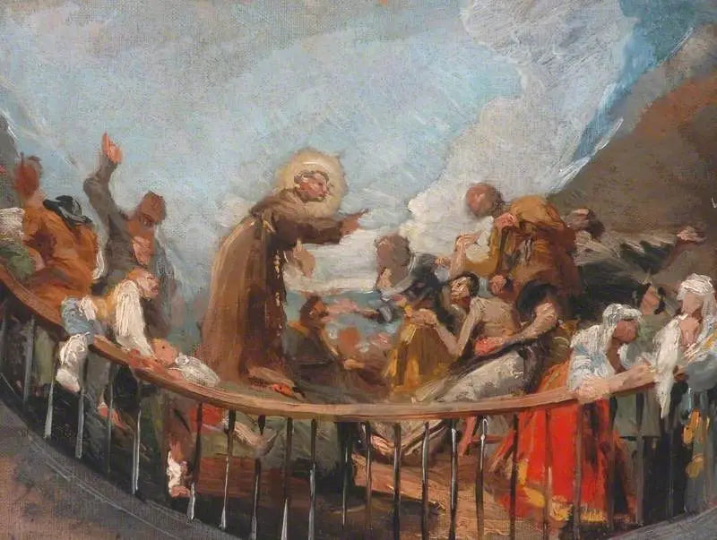 Pyhä Antonios herättää kuolleen - Francisco de Goya