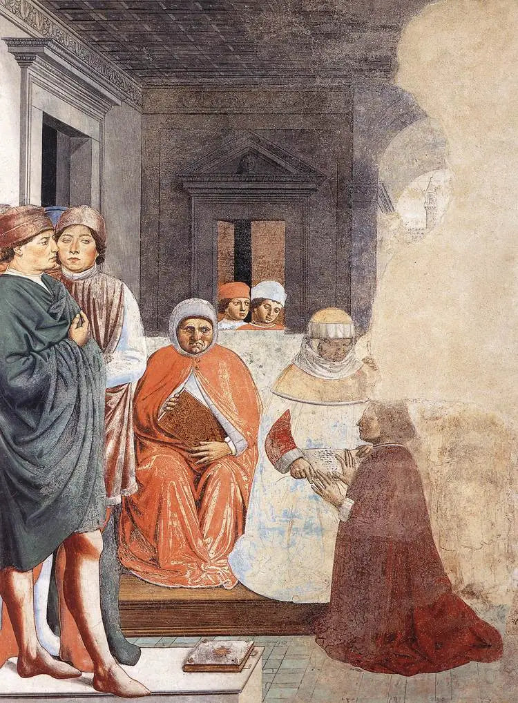 Pyhä Augustinus Carthagen yliopistossa (kohtaus 2, pohjoisseinä) - Benozzo Gozzoli