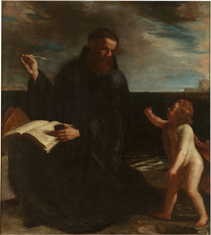 Pyhä Augustinus mietiskelee kolminaisuudesta - Guercino