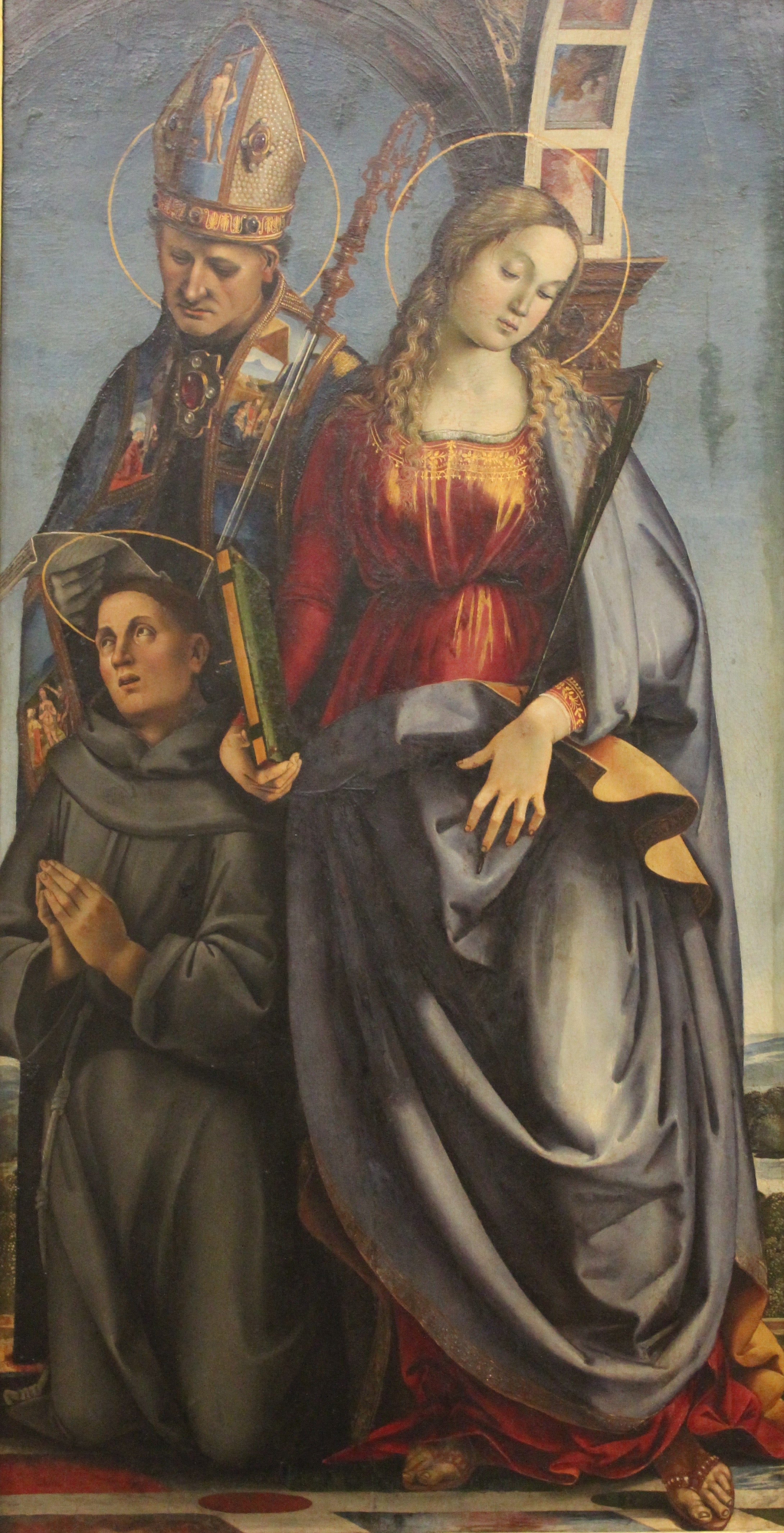 Saint Augustin sainte Catherine d’Alexandrie et saint Antoine de Padoue - Luca Signorelli - Alpha Reproduction