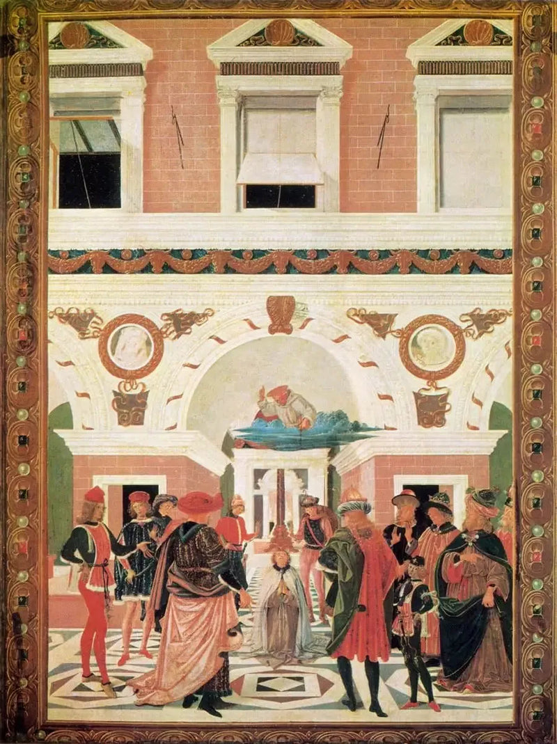 Saint Bernardin esitti kuoleman jälkeen näyn sokealle - Pietro Perugino