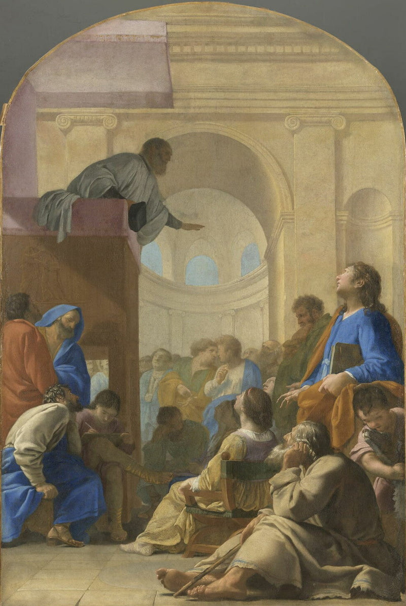 Pyhä Bruno osallistuu Raymond Diocresin saarnaan - Eustache Le Sueur