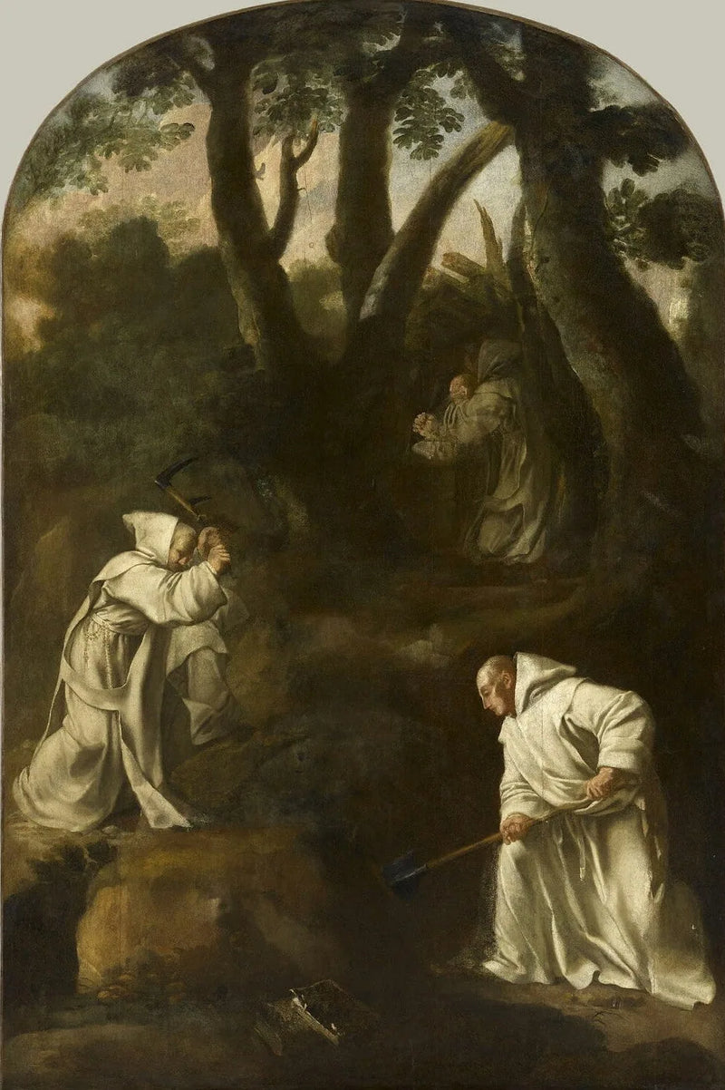 Pyhä Bruno rukouksessa omassa oratoriossaan - Eustache Le Sueur