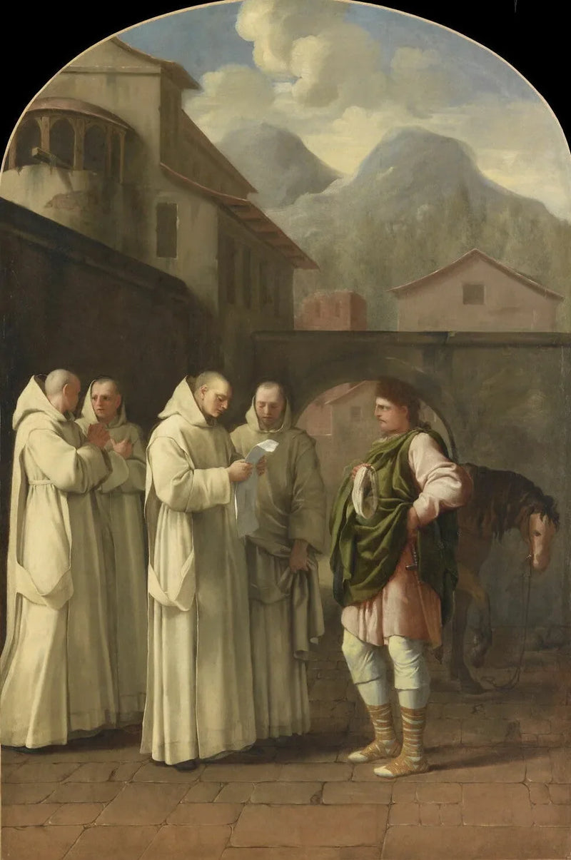 Pyhä Bruno saa viestin paavilta - Eustache Le Sueur