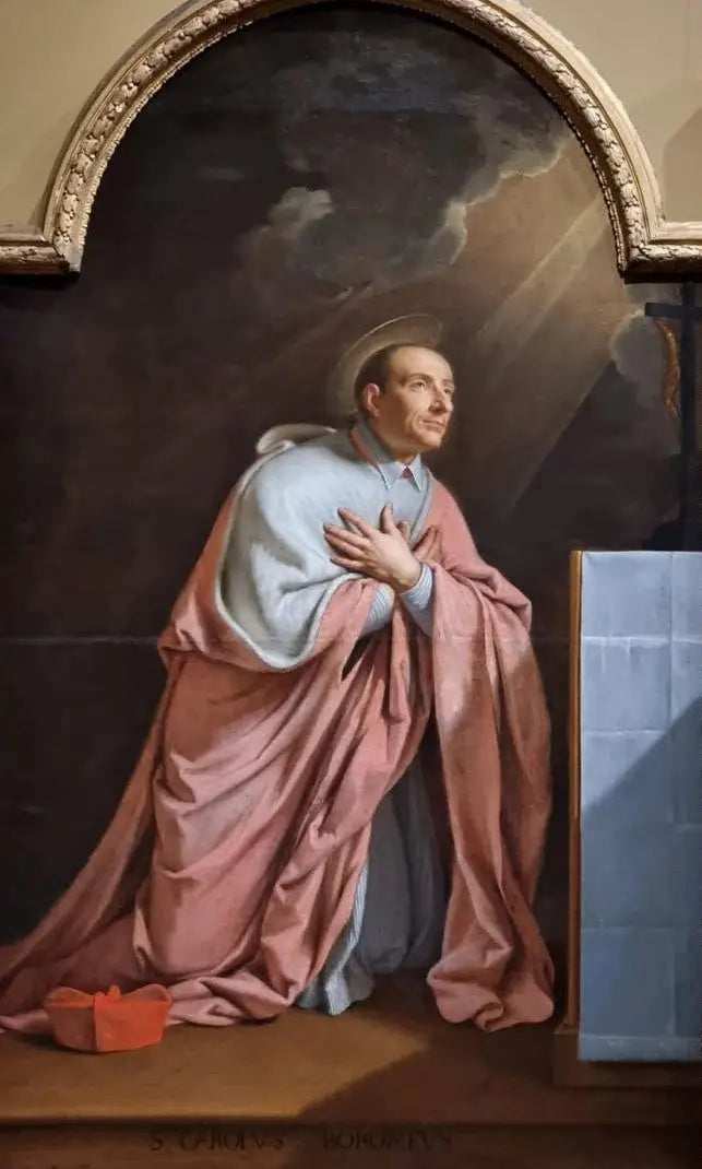 Pyhän Kaarle Borromeon rukoilemassa - Philippe de Champaigne