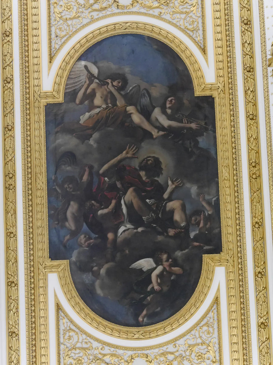 Pyhä Krysogonos taivaaseen enkelien kantamana - Guercino