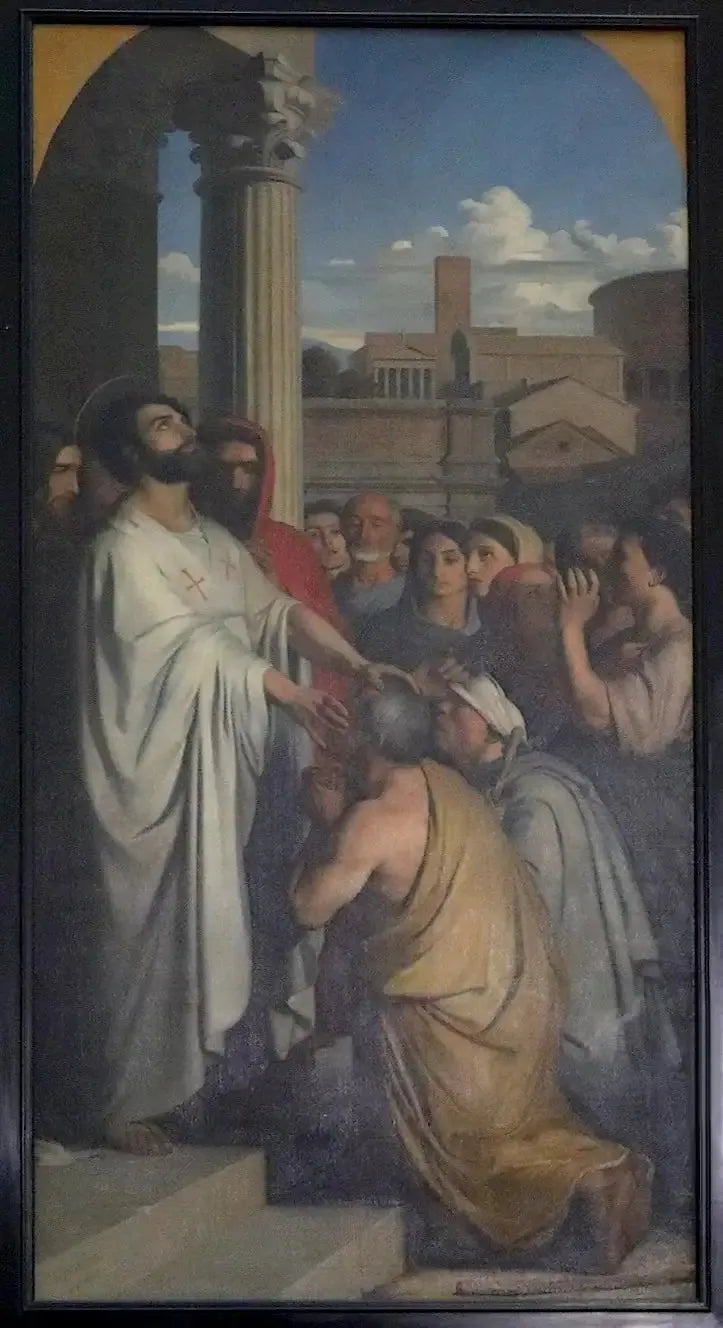Saint Clair parant les aveugles - Hippolyte Flandrin