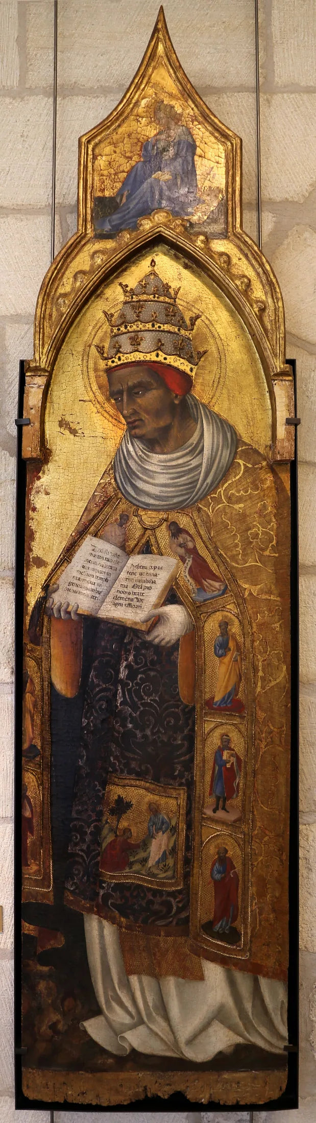 Saint Clément (ylhäällä: Ilmoituksen Neitsyt) - Giovanni di Paolo