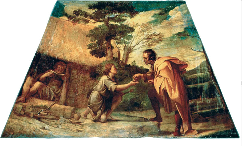 Pyhä Didaque Alcalásta vastaanottamassa almuja - Annibale Carracci