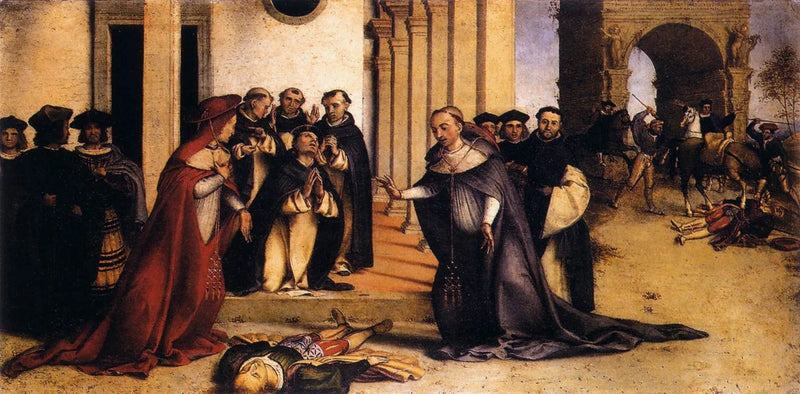 Saint Dominique oppii Napoleon Orsinin - Lorenzo Lotto