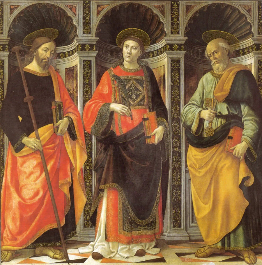 Saint Étienne between the saints Jacques and Pierre - Domenico Ghirlandaio