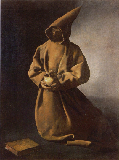 Pyhä Fransiska polvillaan - Francisco de Zurbarán