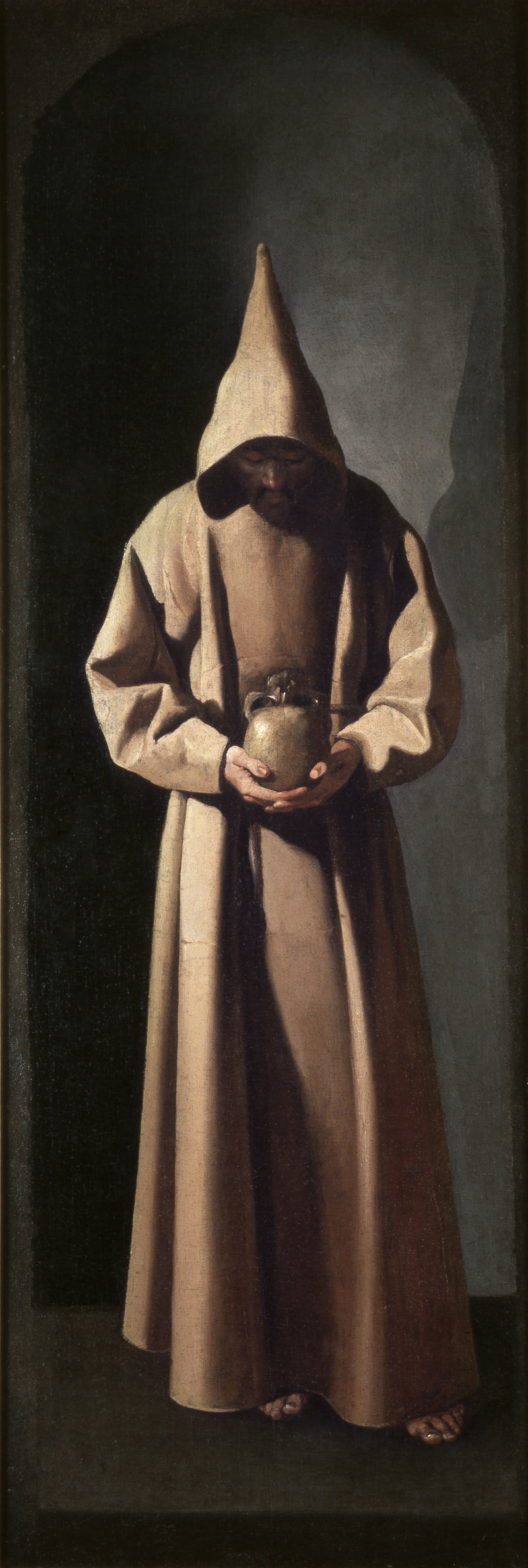Pyhä Fransiska mietiskelee kallo - Francisco de Zurbarán