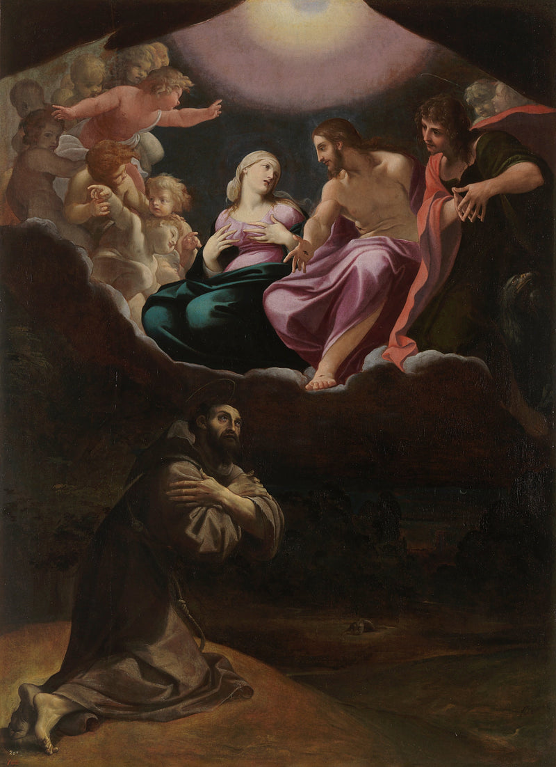 Pyhä Fransiskus Assisilainen osassa - Ludovico Carracci