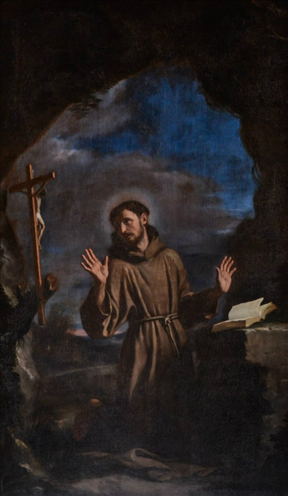 Pyhä Fransiska ristiinnaulitun ihailussa - Guercino