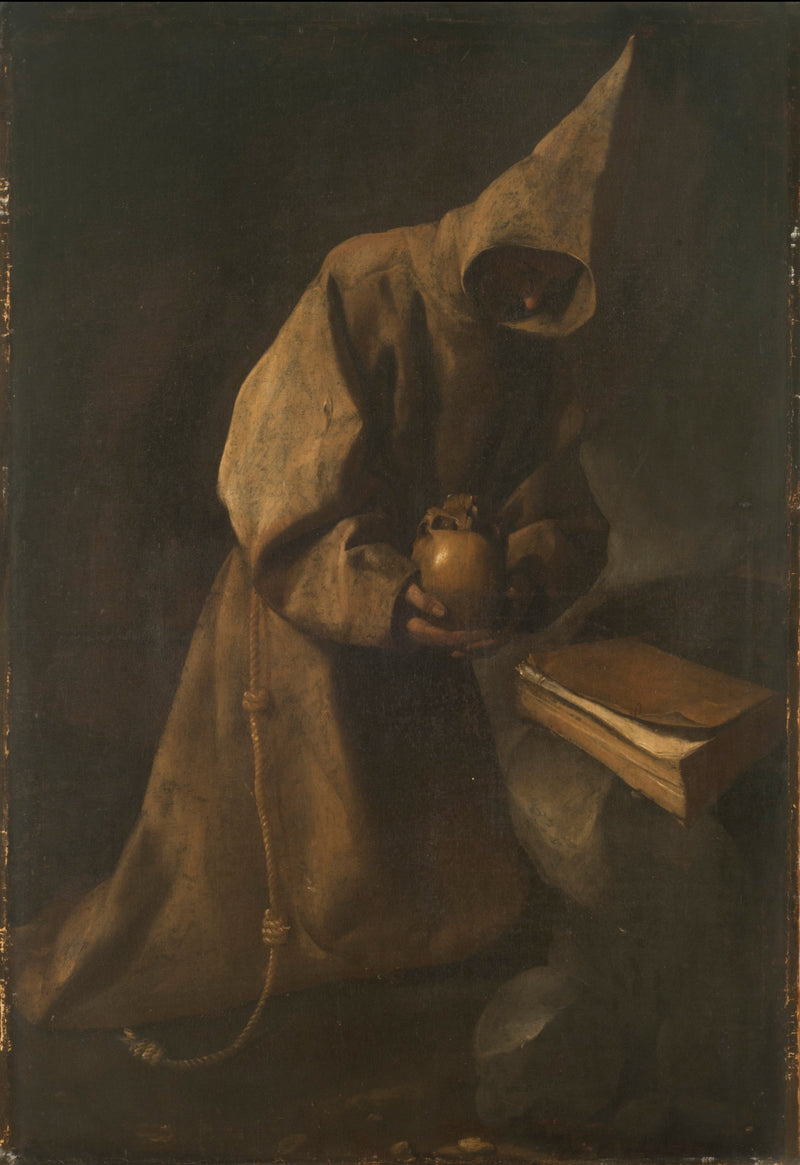 Pyhä Fransisko mietiskelyssä - Francisco de Zurbarán