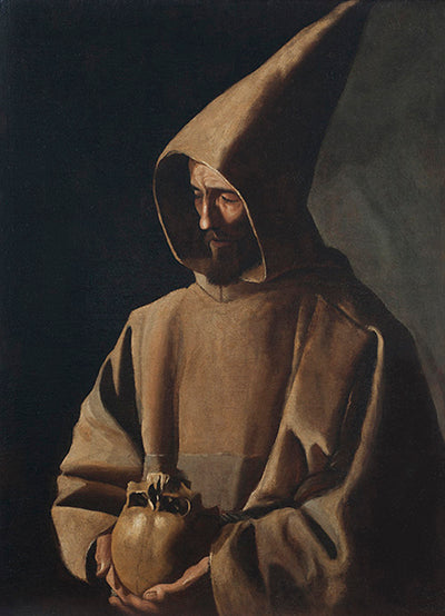 Pyhä Fransisko mietiskelyssä - Francisco de Zurbarán