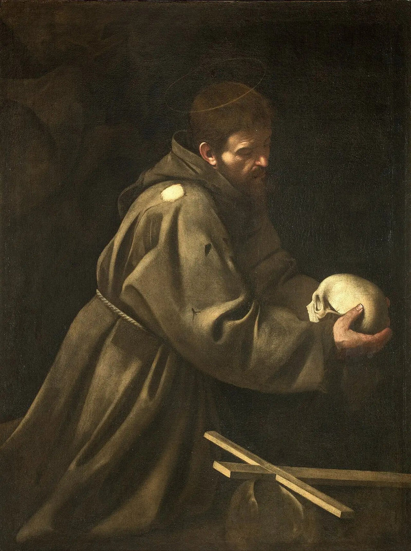 Pyhä Franciscus meditaatiossa - Caravaggio