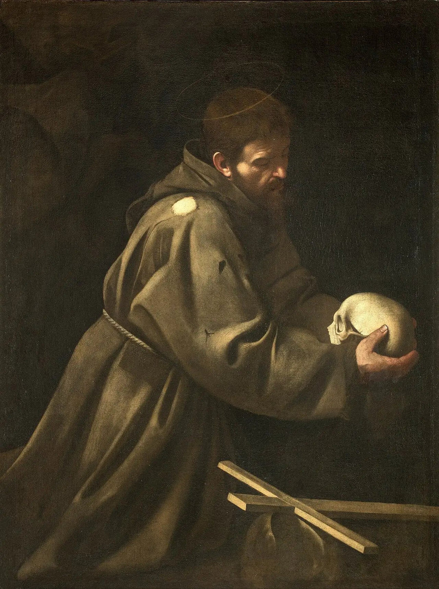 Pyhä Franciscus meditaatiossa - Caravaggio