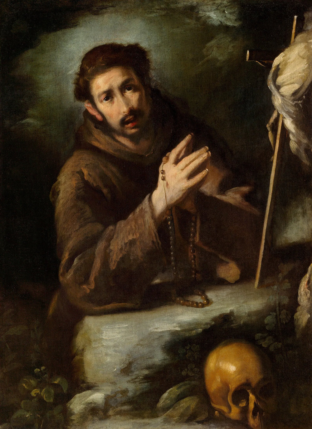 Saint François en prière - Bernardo Strozzi image 1 reproduction artisanale de tableau