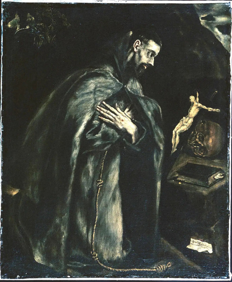 Pyhä Fransisko rukouksessa - El Greco