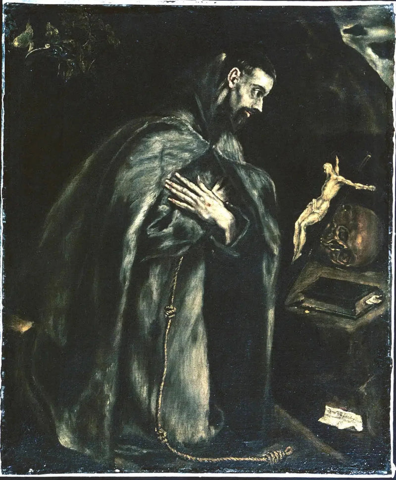 Pyhä Fransisko rukouksessa - El Greco