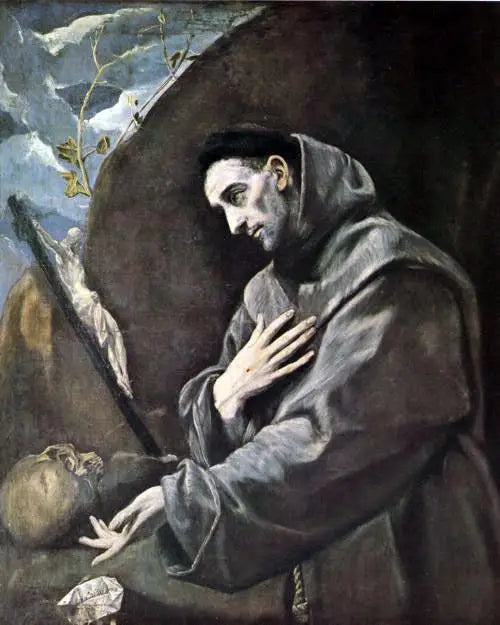 Pyhä Fransisko rukouksessa - El Greco