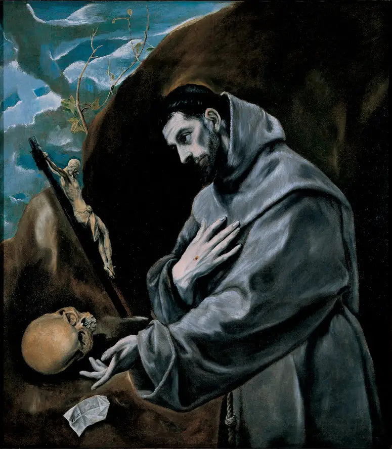 Pyhä Fransisko rukouksessa - El Greco
