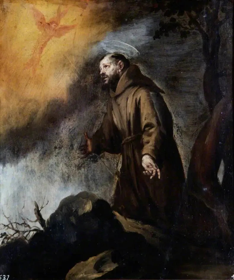 Pyhä Fransiska vastaanottaa stigmoja - Bartolomé Esteban Murillo