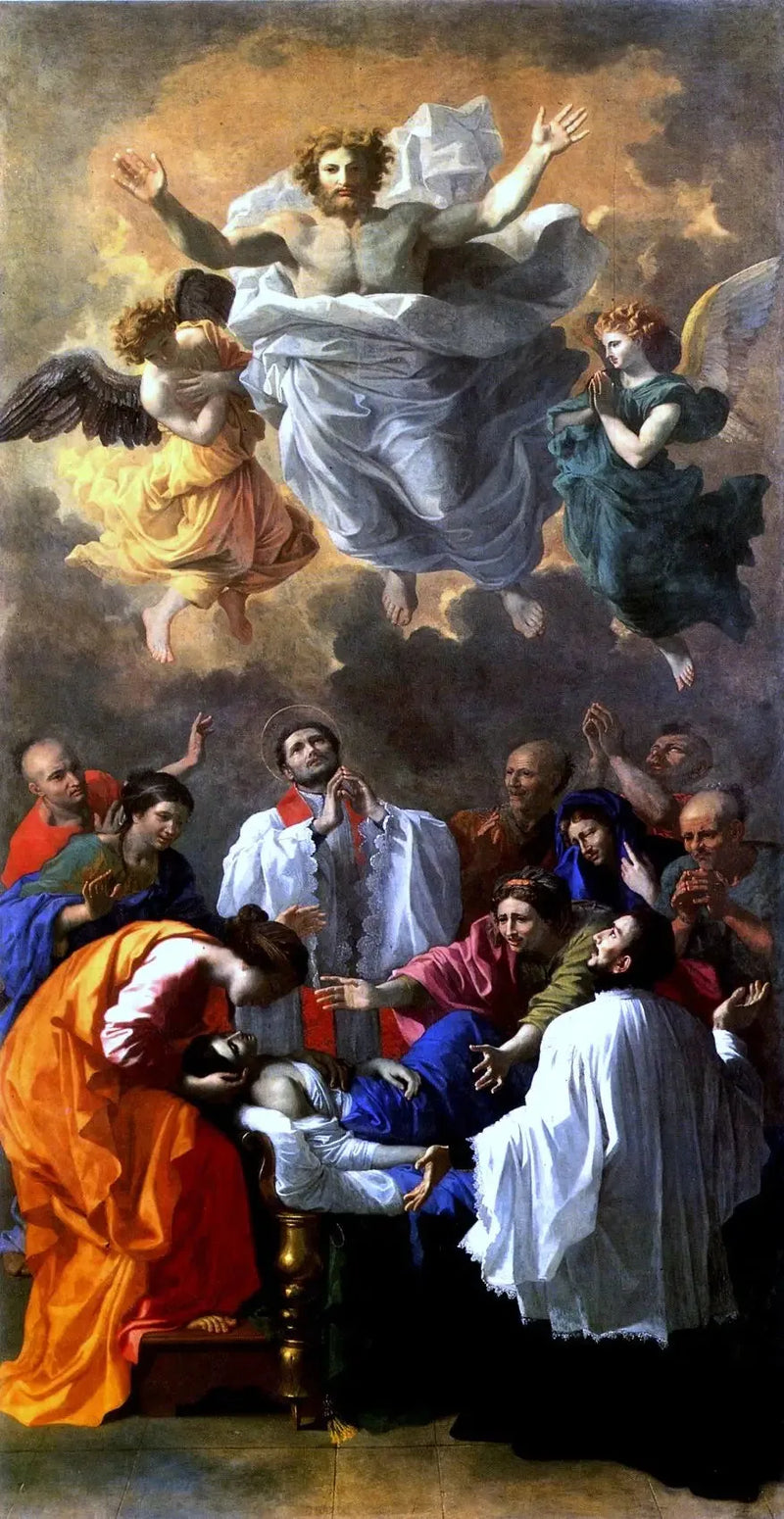 Saint François-Xavier herättää henkiin Cangoximan asukkaan tyttären Japanissa - Nicolas Poussin