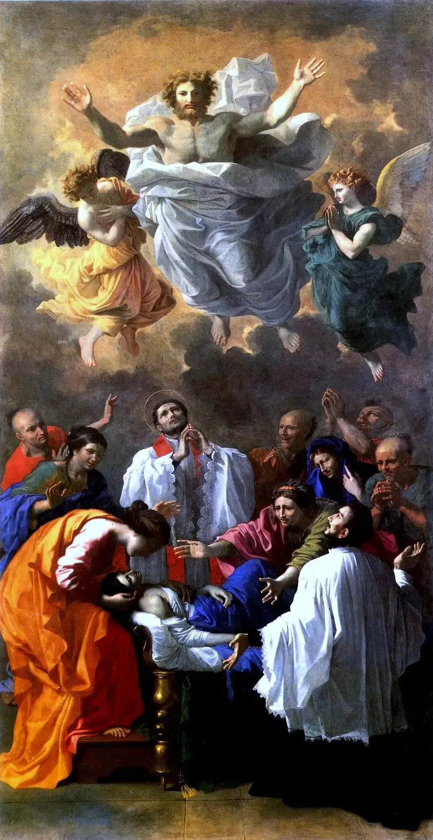 Saint François-Xavier herättää henkiin Cangoximan asukkaan tyttären Japanissa - Nicolas Poussin