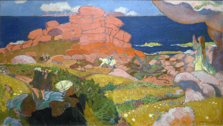 Pyhä Yrjö punaisilla kallioilla - Maurice Denis