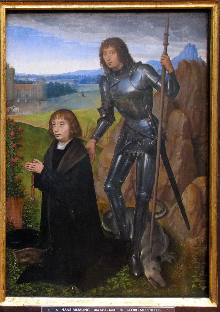 Pyhä Yrjö ja lahjoittaja - Hans Memling