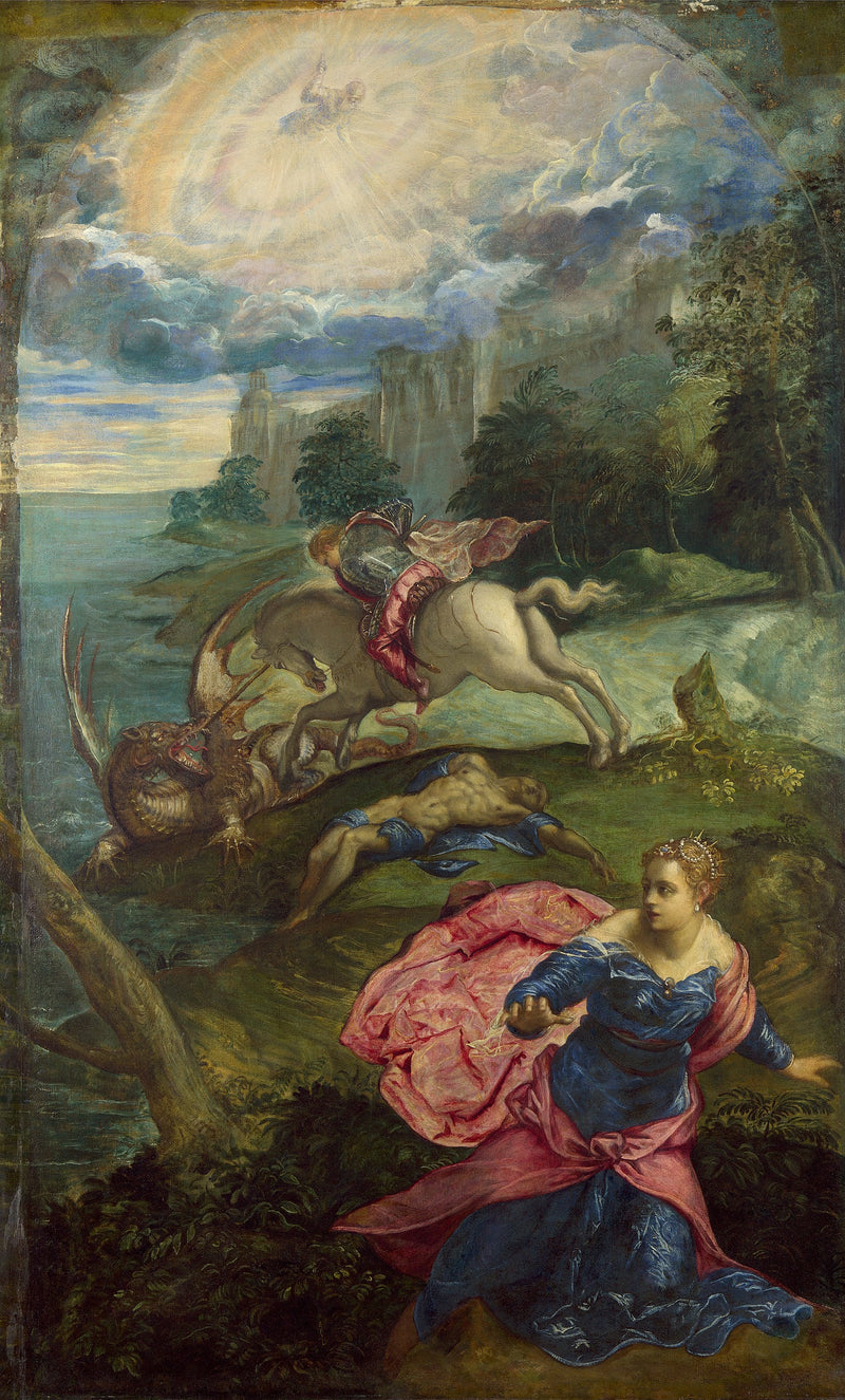 Pyhä Yrjö ja lohikäärme - Jacopo Tintoretto