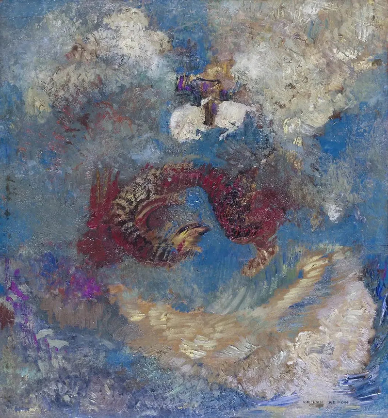 Pyhä Yrjö ja lohikäärme - Odilon Redon