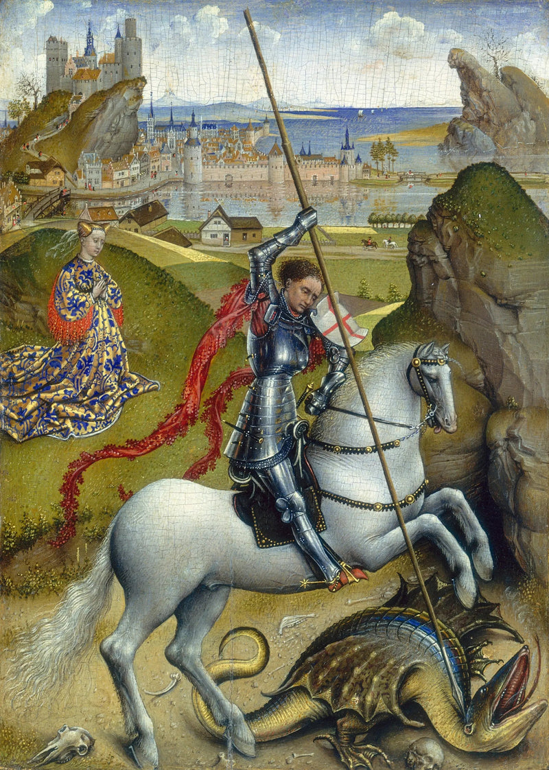 Pyhän Yrjön taistelu lohikäärmettä vastaan - Rogier van der Weyden